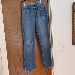 Sincerely Jules Distressed Straight Leg Jeans